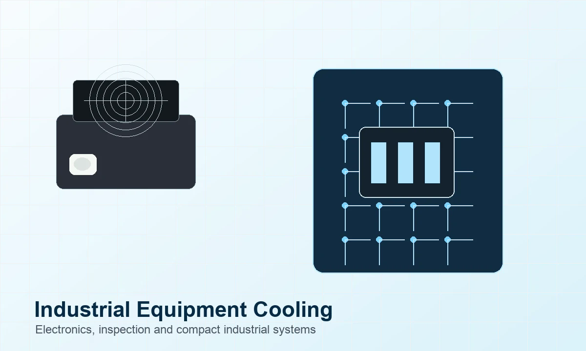 Industrial Equipment Cooling - Thermoelectric cooling modules for electronics, inspection equipment, and compact industrial systems.
