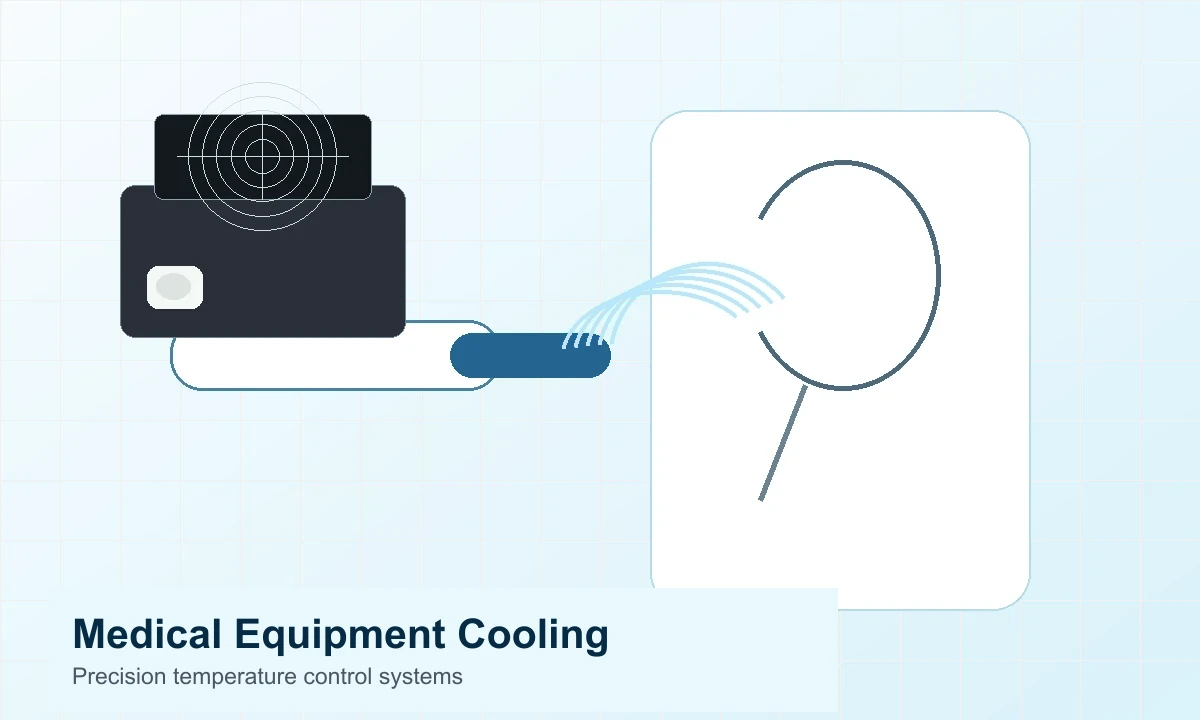 Medical Equipment Cooling - Compact thermoelectric cooling modules for medical equipment requiring stable liquid cooling, precision temperature control, and reliable cold-side integration.