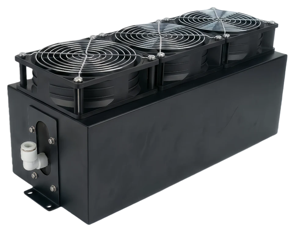 300W Triple-fan TEC Cooling Module - Fan-cooled thermoelectric module designed for larger contact areas and applications requiring stronger hot-side heat removal.